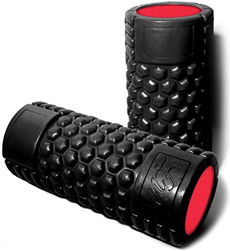 Naturo Fitness Foam Roller, Black Color - 13 Inch, Honeycomb Design, Ultra Durable and Hardwearing, Perfect for Myofascial Release and Sports Massage