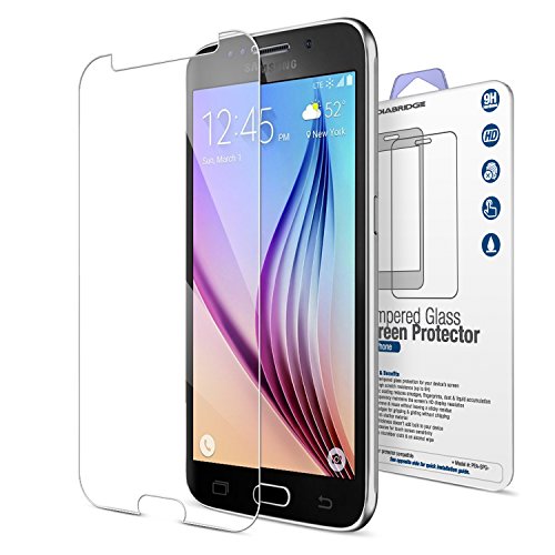 Glass Screen Protector for Samsung Galaxy S6 by Mediabridge - Anti-Scratch & Easy Install - 9H Hardness with Oleophobic Coating - Premium Tempered Glass - (Part# PEA-SPG-SGS6 )