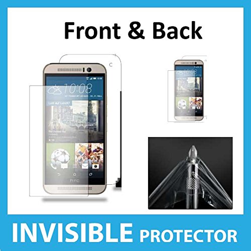 HTC One M9 FULL Body INVISIBLE Screen Protector Film (Front & Back included) Military Grade Protection Exclusive to ACE CASE
