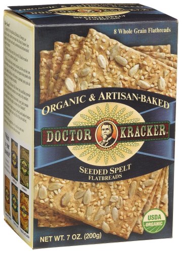 Doctor Kracker Organic and Artisan-Baked Flatbread, Seeded Spelt, 7-Ounce Packages (Pack of 6)