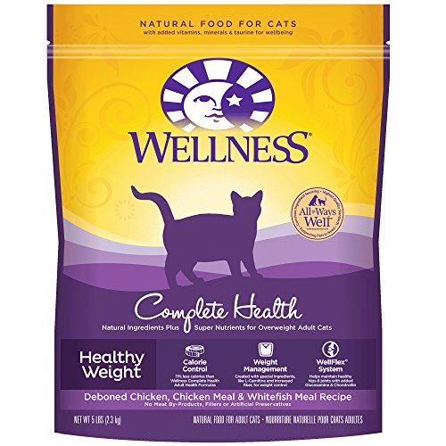 Wellness Complete Health Healthy Weight Chicken & Whitefish Natural Dry Cat Food, 5-Pound Bag
