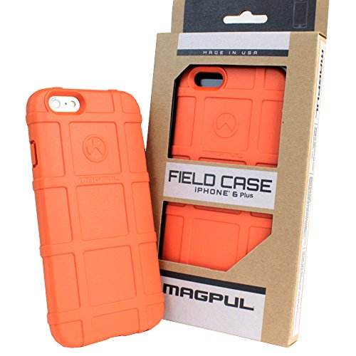 iPhone 6s Plus Case, iPhone 6 Plus Case, Magpul [Field] Polymer Case Cover MAG485 Retail Packaging for Apple iPhone 6 Plus/6S Plus 5.5 inch + TJS Tempered Glass Screen Protector (Orange)