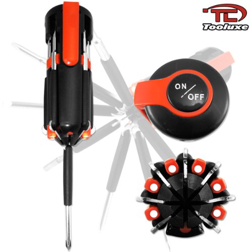 8 in 1 Tooluxe Multifunction LED Flashlight Screwdriver