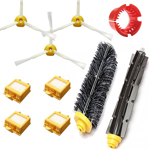 Smartide Kit for Irobot Roomba 700 760 770 780 790 Series Vacuum Cleaner Kit - Includes 4pcs Hepa Filter, 3pcs Side Brush, and 1 Pc Bristle Brush and Flexible Beater Brush, Cleaning Tool