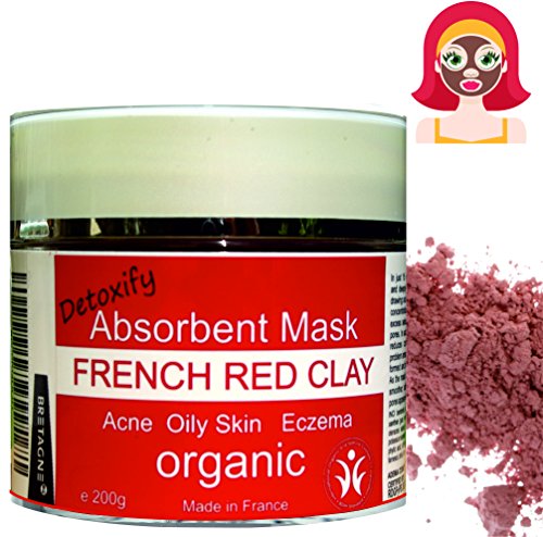 Organic French Red Clay Mask 200 g ? Strong results for reducing blemishes - made in France