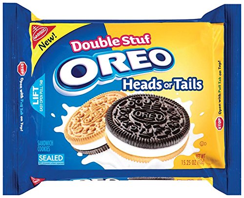 Oreo Double Stuf Heads or Tails Sandwich Cookies (15.25-Ounce Package)