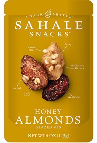 Sahale Snacks Honey Almonds Glazed Mix, 4 Ounce (Pack of 6)