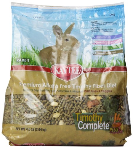 Kaytee Timothy Complete Fruit and Vegetable Diet for Rabbits, 4.5-Pound