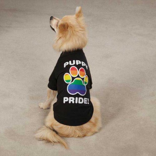 Casual Canine Puppy Pride Pet Tee Shirt - Black