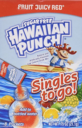 Sugar Free Hawaiian Punch Fruit Juicy Red Singles to Go 8 Packets (4 Pack)