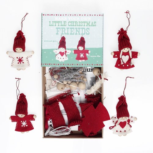 Make Your Own Christmas Friends Tree Decorations Felt Craft Kit