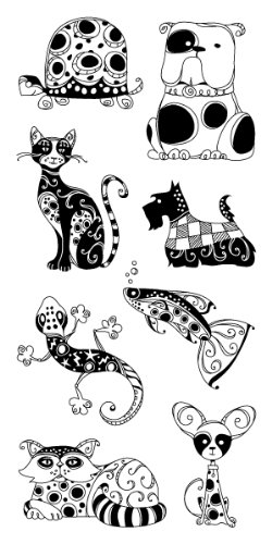 Inkadinkado Patterned Pets Clear Stamps