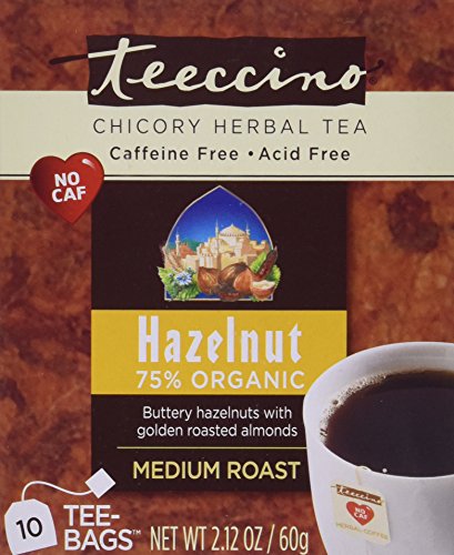 Teeccino Hazelnut Herbal Coffee -- 10 Tea Bags