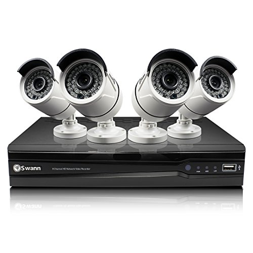Swann SWNVK-873004 NVR8-7300 8 Channel Network Video Recorder & 4 x NHD-815 3MP Cameras (White)