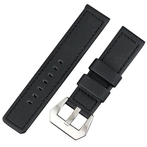 INFANTRY Premium 22mm Solid Fabric Canvas Nylon Composite Watch Strap Watchband