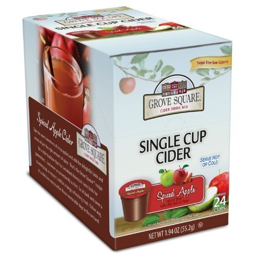 Grove Square Cider Cups, Spiced Apple, Single Serve Cup for Keurig K-Cup Brewers, 24-Count (Pack of 2)