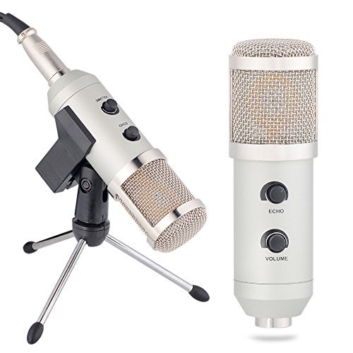 InnoGear Professional Studio Conderser Microphone USB with Desk Tripod Stand Recording Mic Sound for Radio Broadcasting, PC Laptop, Voice-over Musical Instruments Podcasts For Win 8 , Win7, Vista Xp