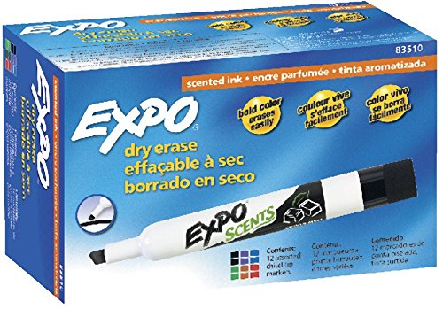 Expo Scented Dry Erase Markers, Chisel Tip, 12-Piece, Assorted Colors