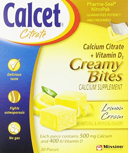 Calcet Lemon 500mg Calcium Citrate Creamy Bites
