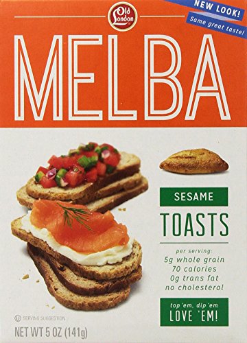 Old London All Natural Melba Toast Whole Wheat and Sesame Variety Pack Four Pack 20 Ounces