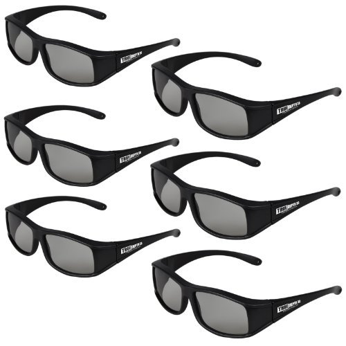 True Depth 3D® Circular Polarized Glasses for Passive Panasonic 3D TVs (ET5 Series) 6 Pairs!
