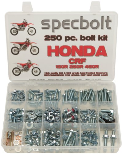 250pc Specbolt Honda CRF150 CRF250 CRF250 Bolt Kit Maintenance & Restoration of MX Dirtbike OEM Spec Fasteners CRF 150 250 450