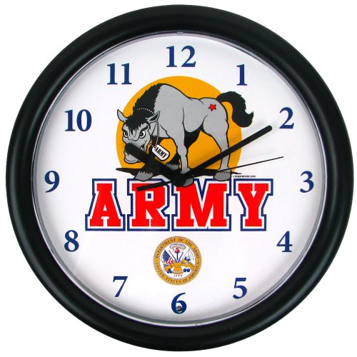 NCAA Deluxe Chiming U.S. Army Clock Featuring Mule Mascot