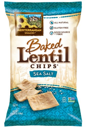 Mediterranean Snacks Baked Lentil Chips 4.5-ounce (Pack of 12)