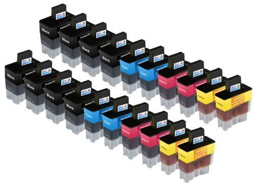 Skia Ink Cartridges Âš 20 Pack Compatible with Brother LC41(LC41BK LC41C LC41M LC41Y) for DCP-110C, MFC-210C, MFC-420CN, MFC-640CW, MFC-3240C, MFC-5440CN, MFC-5840CN