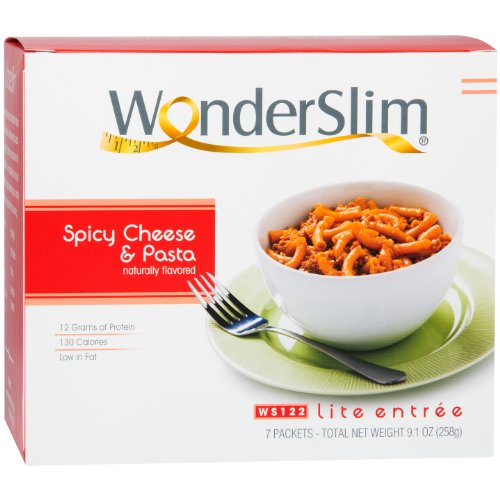 WonderSlim Spicy Cheese 'n Pasta High Protein Diet/Weight Loss Meal (7 Servings/Box)