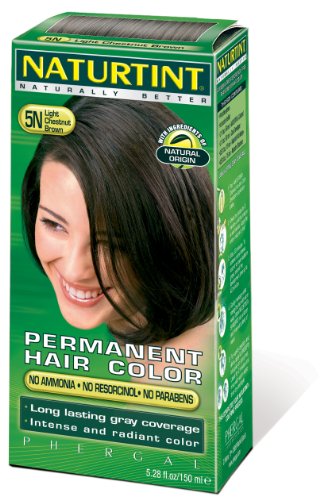 Permanent Hair Color - 5N, Light Chestnut Brown, 5.28 oz (6 Pack)