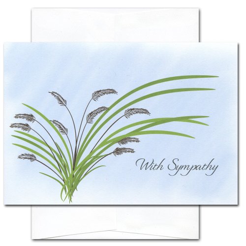 Sympathy Cards: Meadow Grass - box of 10 cards & envelopes
