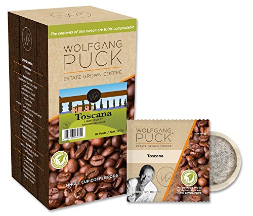 Wolfgang Puck Coffee Toscana Pods, 9.5 Gram Pods-18-Count (Pack of 3)