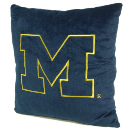 NCAA Michigan Wolverines 16-Inch Polyester Felt Plush Pillow