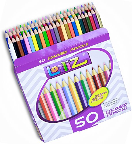 LolliZ® Coloured Pencils, set of 50 unique colors