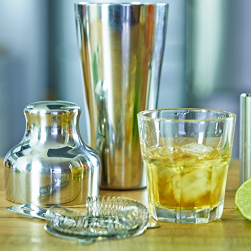 3-Piece Stainless Steel Cocktail Shaker / Strainer - Make Flavour Bursting Cocktails In The Comfort Of Your Own Home - Lifetime Guarantee