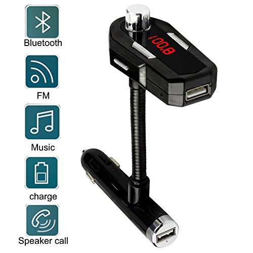 DLAND New Hot Selling Universal High Quality Wireless Bluetooth Handsfree FM Transmitter with LCD Display, Playing Music Functions