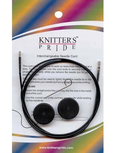 Knitter's Pride Interchangeable Black Silver Cord Sets & Connectors