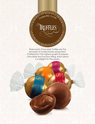 Assorted Chocolate Truffles 4-Flavor Variety: Milk Chocolate, Hazelnut, Raspberry, Caramel, European Chocolate With a Luxurious Filling - Premium Milk Chcolate - 1 lb Truffle Gift Box