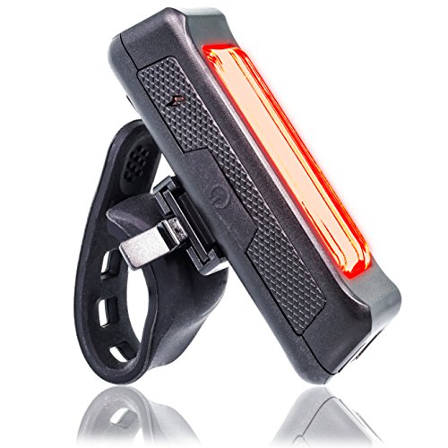 Rechargeable USB Bike Tail Light | 6 Solid & Flashing Modes | Adjustable Rear Mount & Cable Included