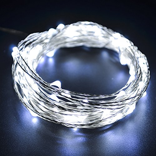 100 LEDs 33 Feet Copper Decorative String Light, CrazyFire USB Interface Cold White Copper lights String for Christmas Wedding Halloween Patio Party Home Decorations