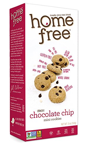 Homefree Treats You Can Trust Gluten Free Mini Cookies, Chocolate Chip, 5-Ounce (Pack of 6)