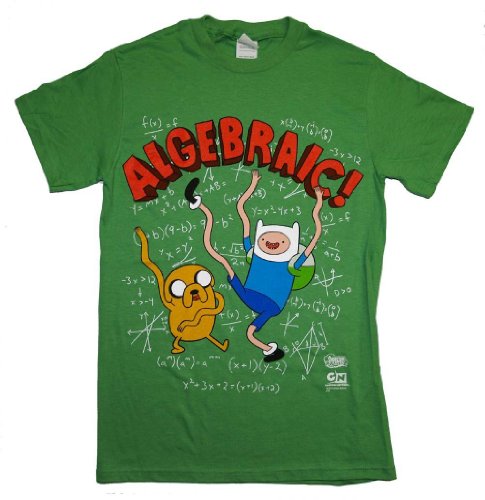 Adventure Time Algebraic Finn And Jake T-shirt Large