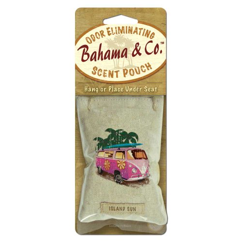 Bahama Bag & Co Scent Pouch, Car and Home Odor Eliminating Air Freshener, Island Sun Scent
