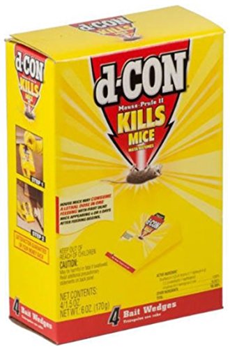 D-Con Mouse Prufe II Multipack 4 Count, 1.5 Ounce Wedges (Pack of 4)