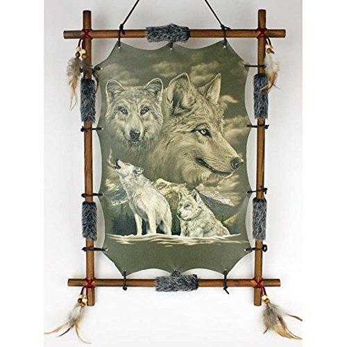 Framed Wolf Pack Picture 22x16 Reproduction