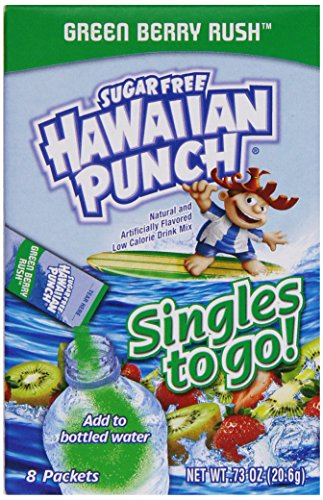 Hawaiian Punch Singles To Go Green Berry Rush Drink Mix, 8-Count (Pack of 12)