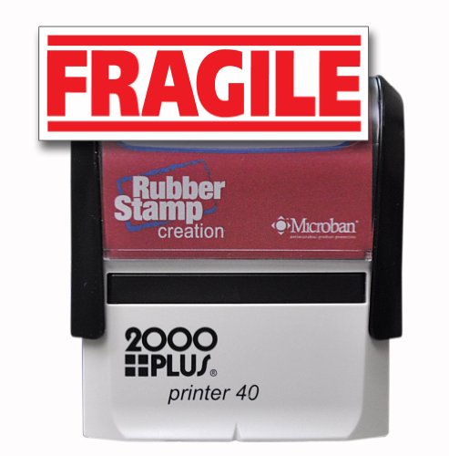 FRAGILE (C) Self Inking Stamp - Red Ink (Large)