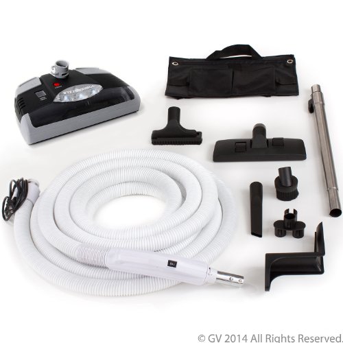 Central Vacuum kit with Power Head 35 foot hose and tools designed for Beam Electrolux Nutone Hayden fits all brands black head