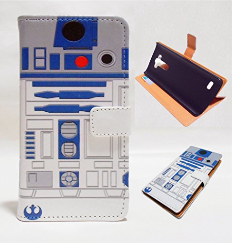 G4 Case, LG G4 Wallet CASE - R2D2 Robot Pattern Premium PU Leather Wallet Case Stand Cover with Card Slots, Cash Compartment for LG G4 - Cool as Great Gift